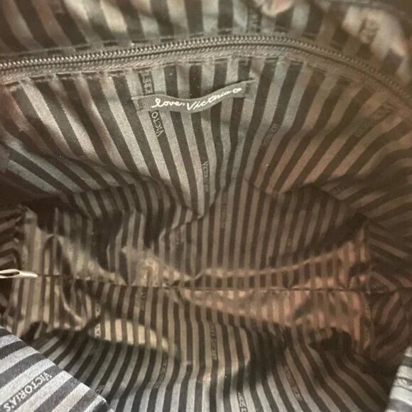 NEW Victoria's Secret Luxury Grommet Convertible Black Backpack Handbag Purse - Picture 14 of 15